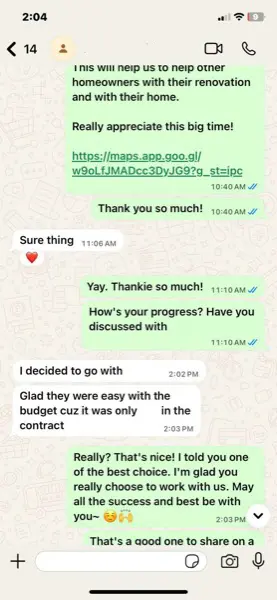 Great experience with matched designer